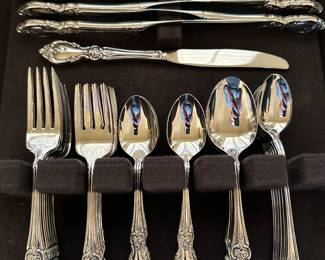 service for 13 “Louisiana” Oneida Stainless set in like new condition!!! This is the older heavy stuff!!!