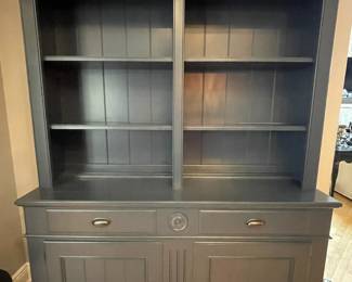 Ethan Allen blue breakfront