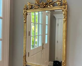 Gold wall mirror