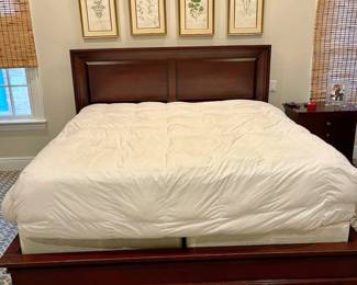 King bed with split box springs