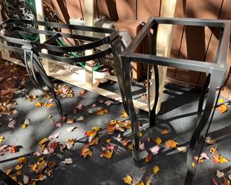 Wroght Iron Patio Set with 8 Chairs and 2 additional matching Tables