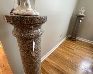 2 Marble / Granite 3' Tall Pedestal