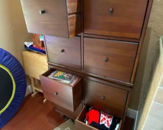 Pottery Barn 2 Piece Stackable Cabinets with drawers 5 27" or 59" when Stacked