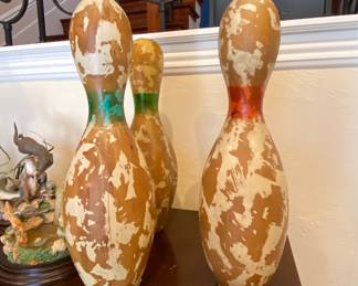 Old Wood Bowling Pins