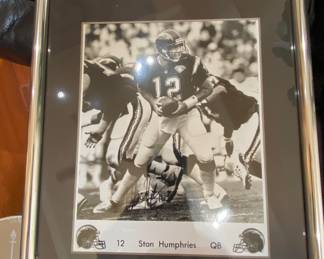 Framed signed Steve Humphries photo framed. 