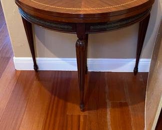 Solid wood Poker Table/Demilune Hallway Table  with cover. 39 1/2" Diameter
