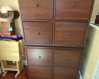 Pottery Barn 2 Piece Stackable Cabinets with drawers 5 27" or 59" when Stacked