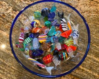 Venetian Glass Candies and Dish
