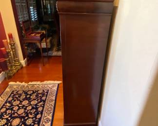 Antique two door bookcase with glass doors 54" x 52" x 15"