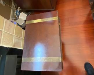 Brass Inlaid detachable boxes on stand with keys 27" x 16 " 10