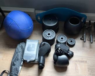 weights, gym equipment