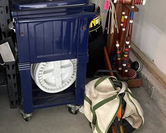 portable cooler, crochet, games