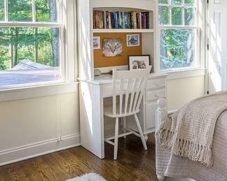 Country Willow desk, hutch, chair