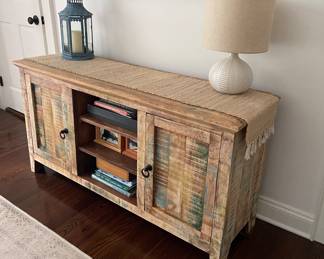 console, table lamp, lantern