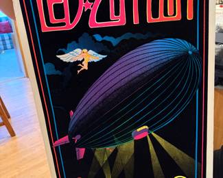 Led Zeppelin black light poster
