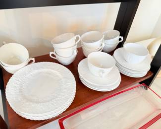 Spode white cabbage set