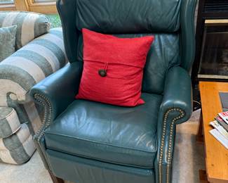 Leather reclining chair.