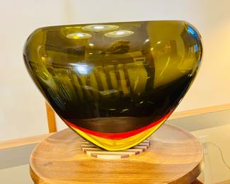 Italian Art Glass Vase in the style of Venini