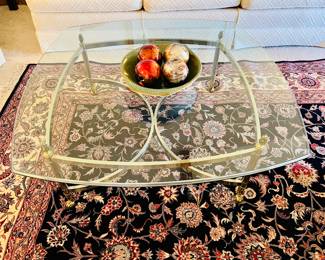 Glass coffee table