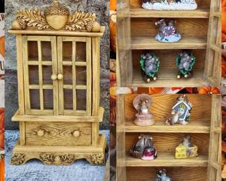 Fitz Floyd  Charming Tails  Retired 2005  Mini Curio Cabinet  Extras  Read Below