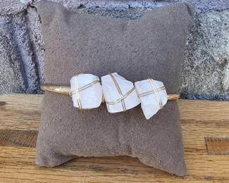 Pink Quartz Bangle Bracelet Tested  See Pictures