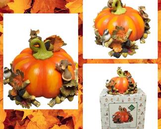 Fitz Floyd  Charming Tails  Retired 2007  Wishing You A Harvest Of Fun And Friendship 