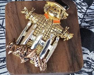 Vintage Scarecrow Brooch Pin