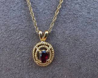 Delicate Amethyst Necklace Tested  See Pictures