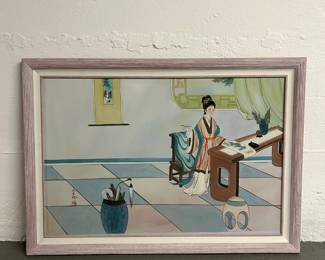 Geisha Painting, Vintage, Original Works, Signed