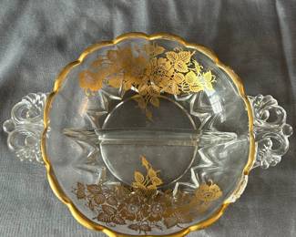 Vintage Ornate Gold Trimmed Dish