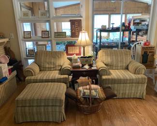 Matching chairs and ottoman