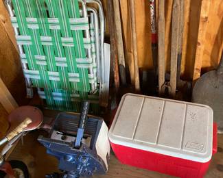 Cooler, Vintage Lawn Chairs