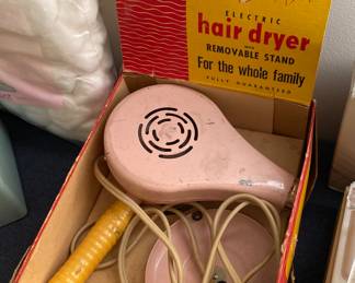 Vintage Pink Kenmore Hair Dryer in Box