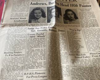 High Point High School Paper Ephemera 