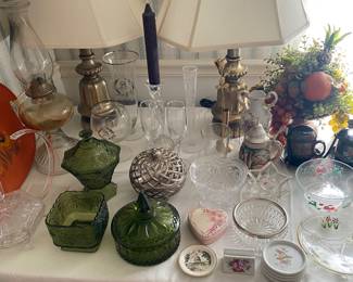 Assorted Glass and Home Decor