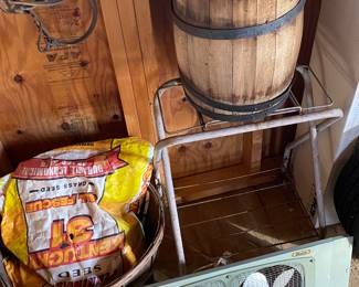 Wooden Keg, Window Fan