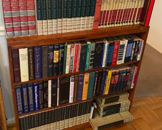 Assorted Books and Bookshelf