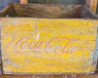 Old Coca Cola Tall Yellow Crate