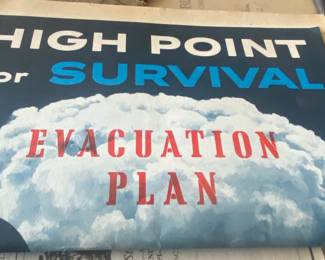 Vintage High Point Evacuation Plan (Atomic Age)