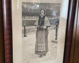 Signed Female Themed Print