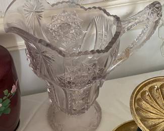 Old EAPG Footed Water Pitcher