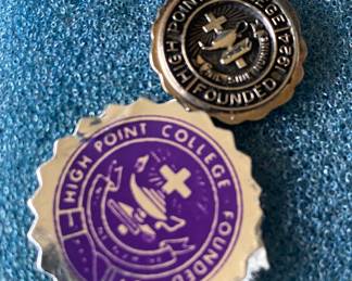 Silver High Point College Charm