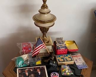 End Table and Assorted Lamps