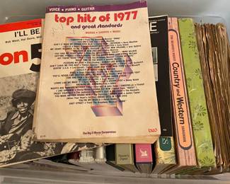 Assorted Sheet Music and Music Books