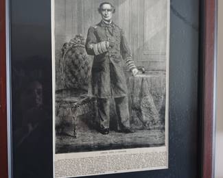 Framed reproduction photograph of David G. Farragut