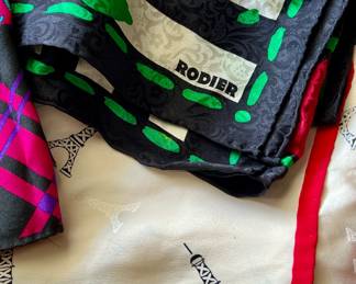 Rodier silk scarves
