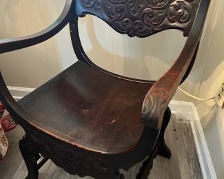 Antique Tudor style chair (1 of 2)