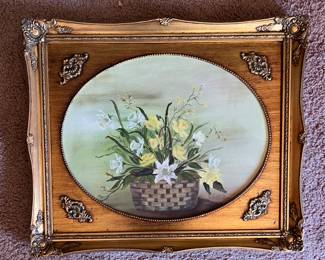 Small framed painting signed by P. Evans