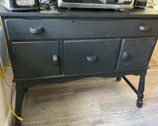 Black painted buffet