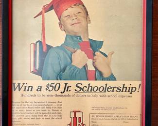 Vintage framed advertisements